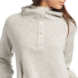 Columbia beige quarter snap rosenblum pullover hoodie knit sweater-M
